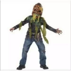 Rotten Pumpkin 5 Piece Child Halloween Costume Boys Large (10-12) Nwt Black